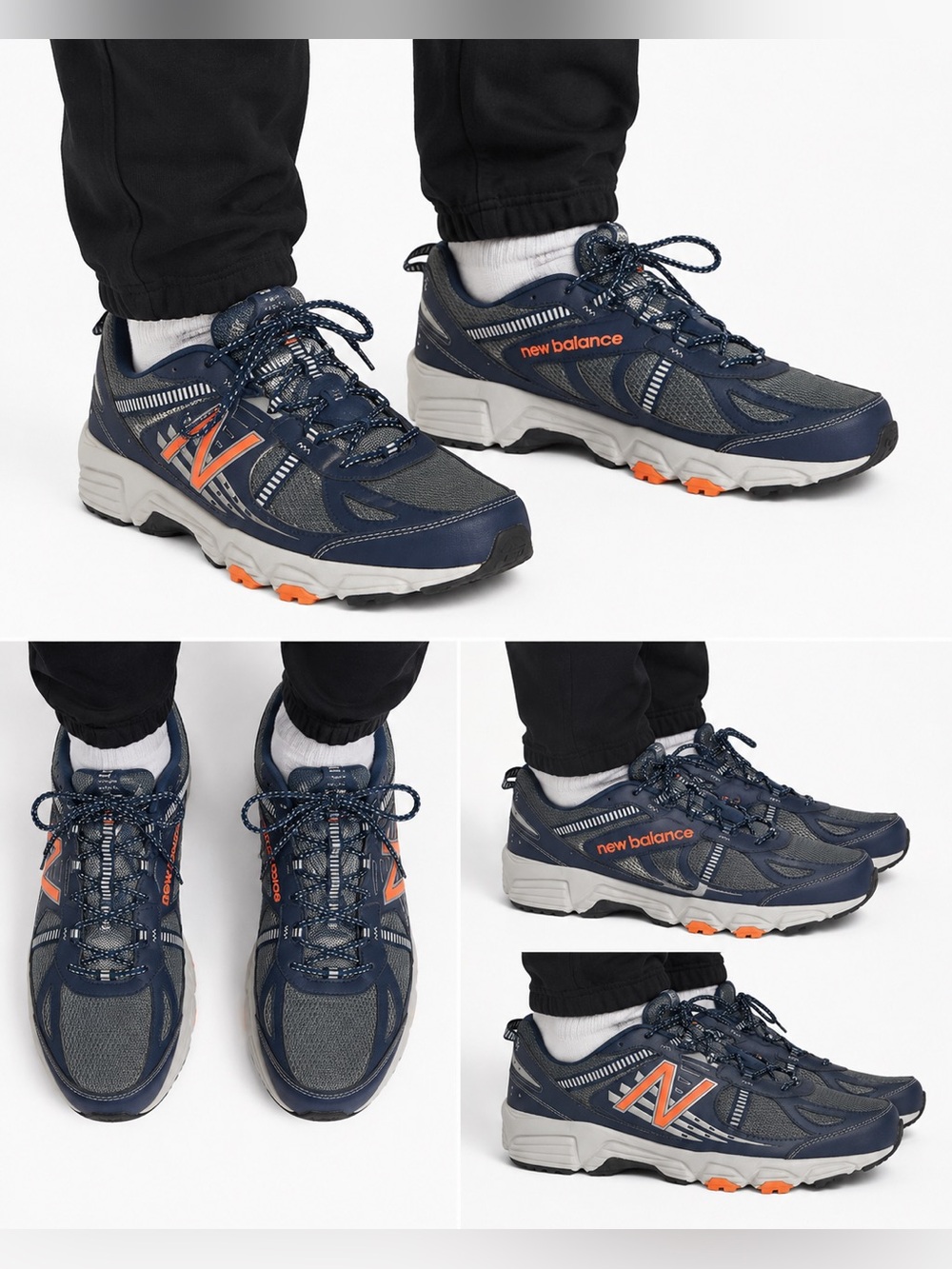 New Balance 410 V4 Men’s Size 12 D Trail Running Shoes Blue Gray Orange MT410NO4